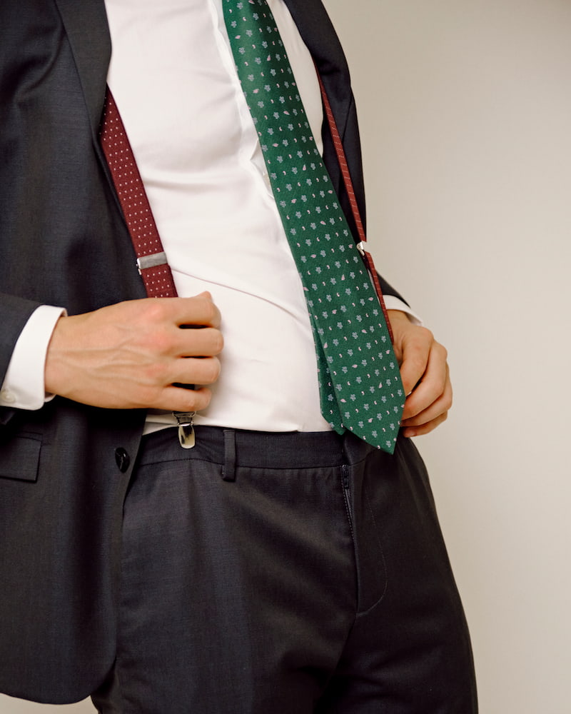 tirantes y corbata hombre
